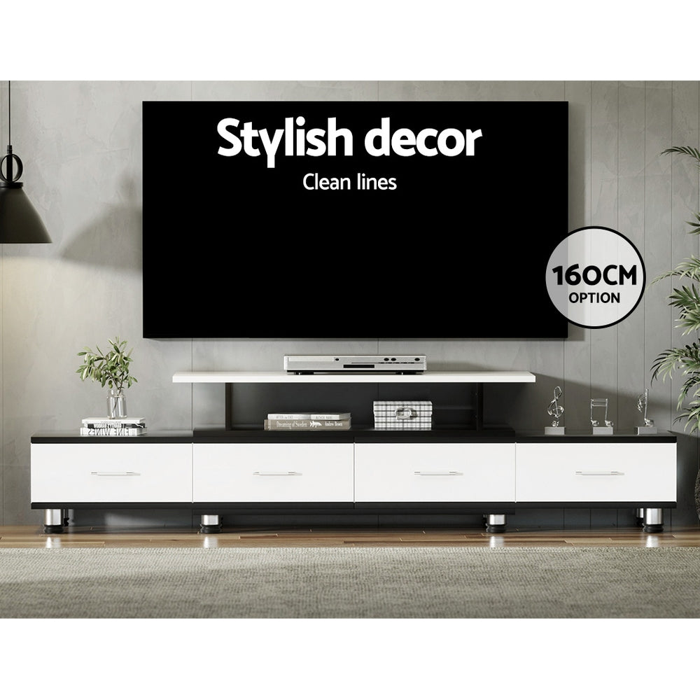 Extendable TV Cabinet Entertainment Unit - White