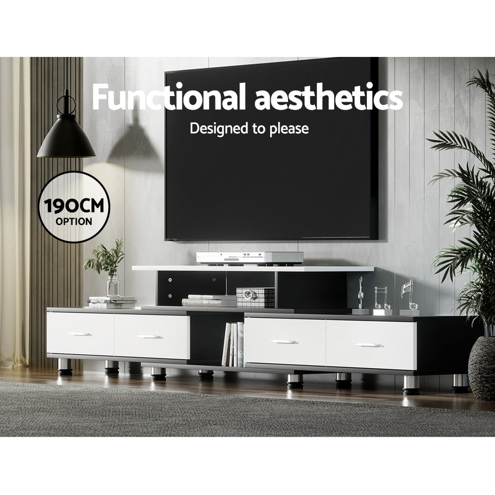 Extendable TV Cabinet Entertainment Unit - White