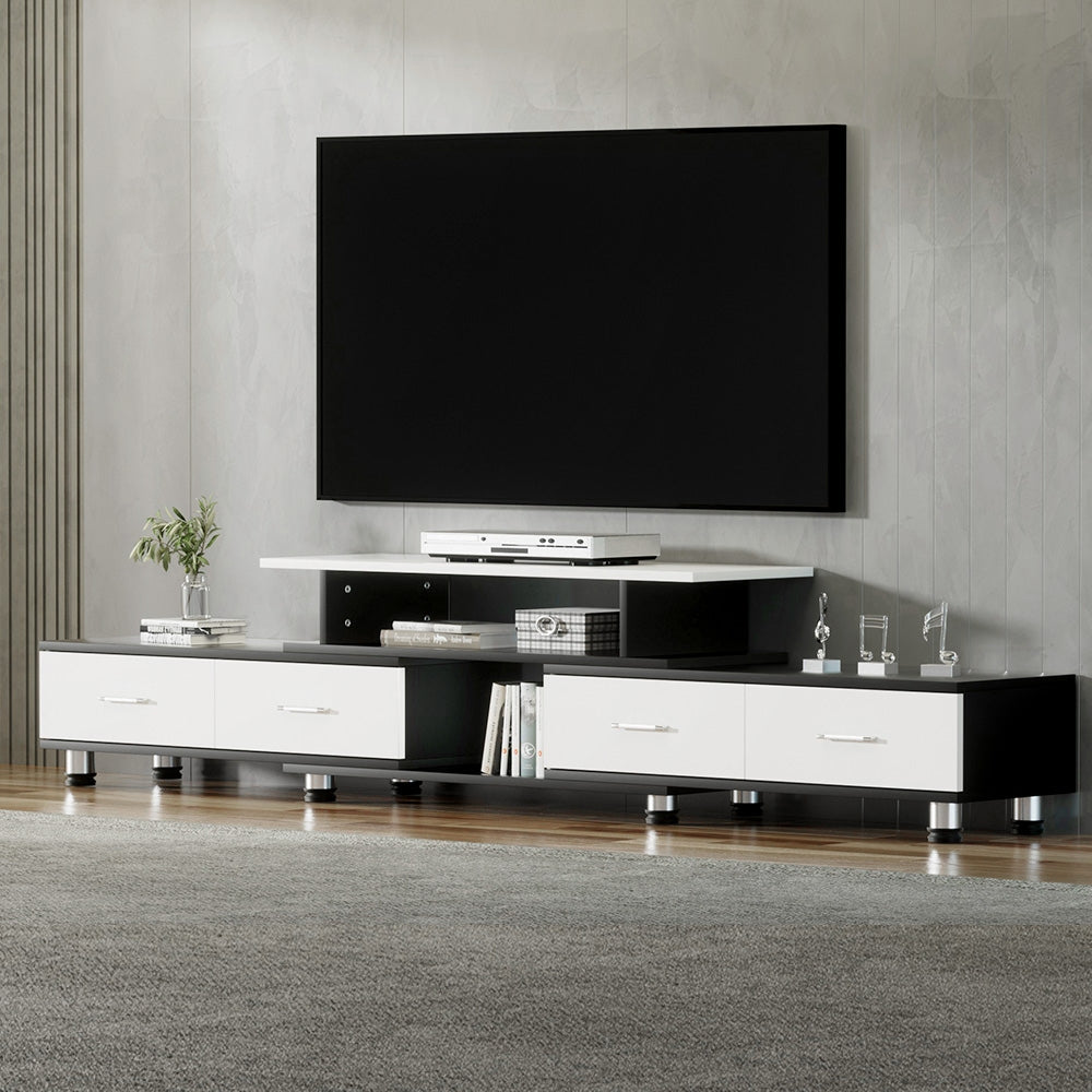 Extendable TV Cabinet Entertainment Unit - White