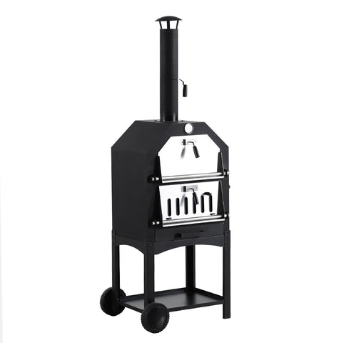 3in1 Pizza Oven Charcoal BBQ Grill Steel