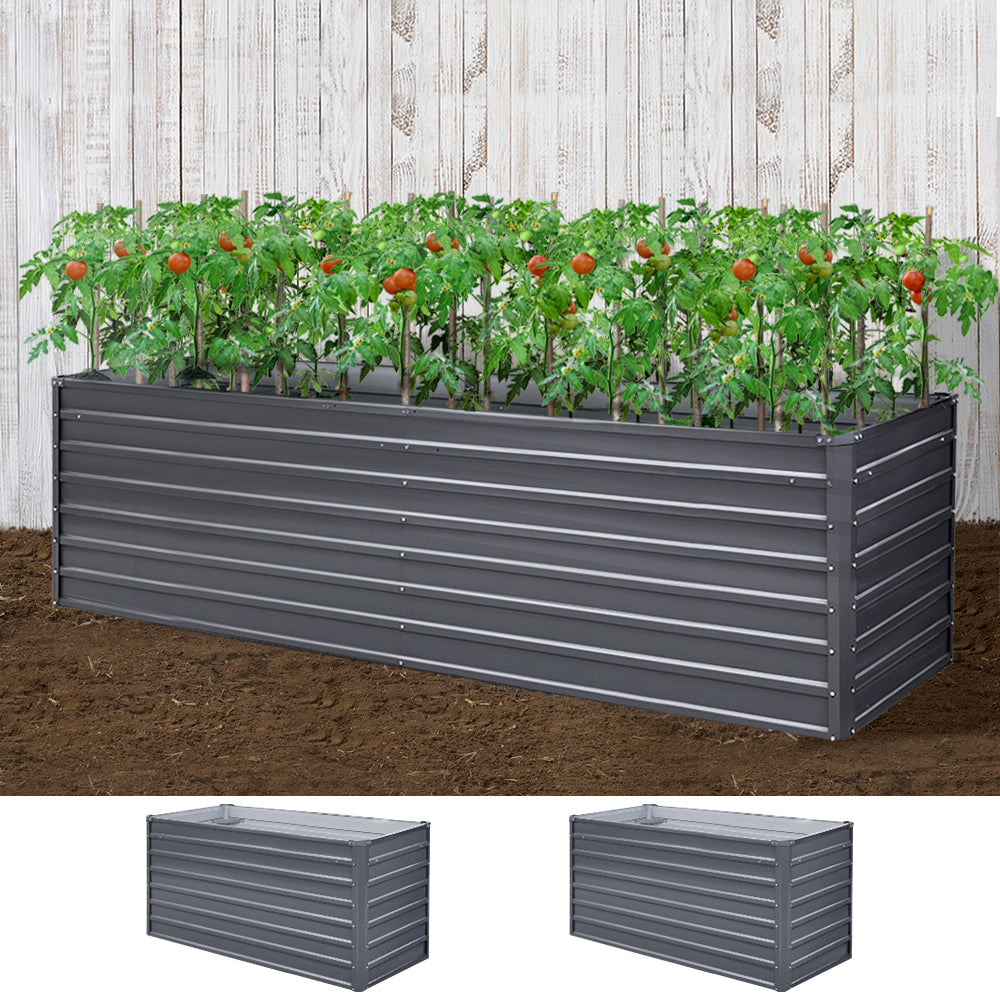 Garden Bed 320x80x77cm Planter Box Raised Container Galvanised Herb