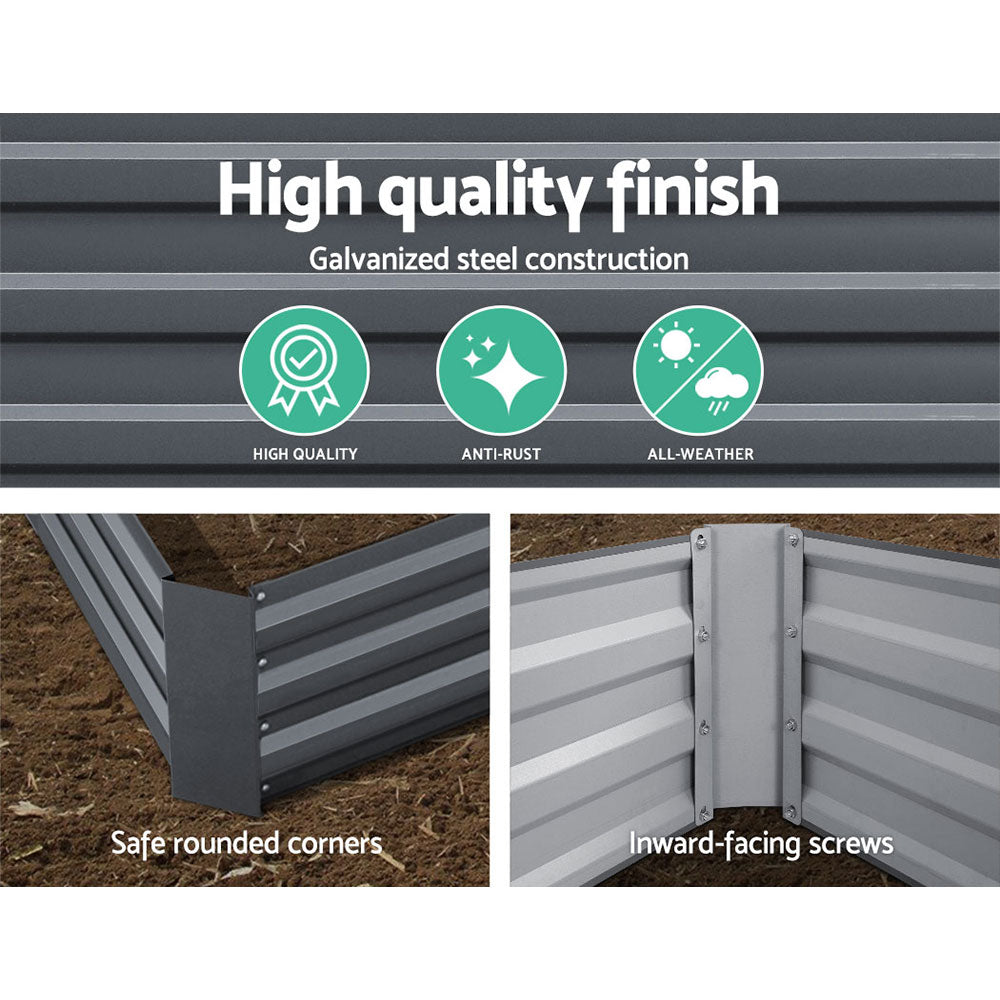 Heavy-Duty Garden Beds - Galvanized Steel 210CM