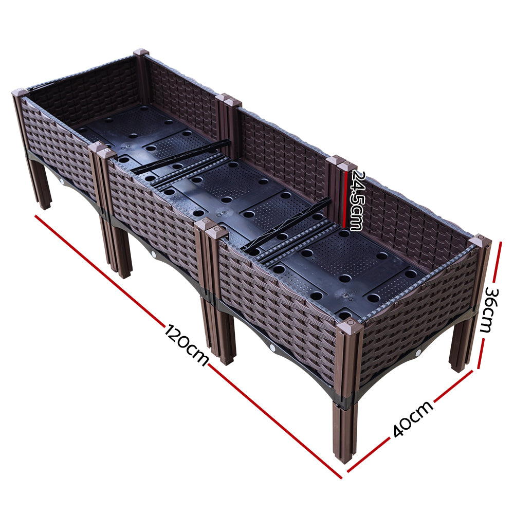 Durable Raised Planter Box - 120CM Galvanized Steel