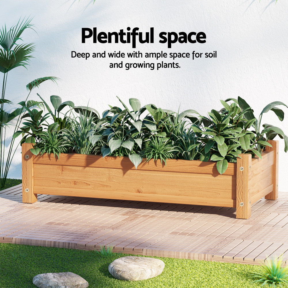 Wooden Raised Garden Bed 65x33x16cm Planter Box