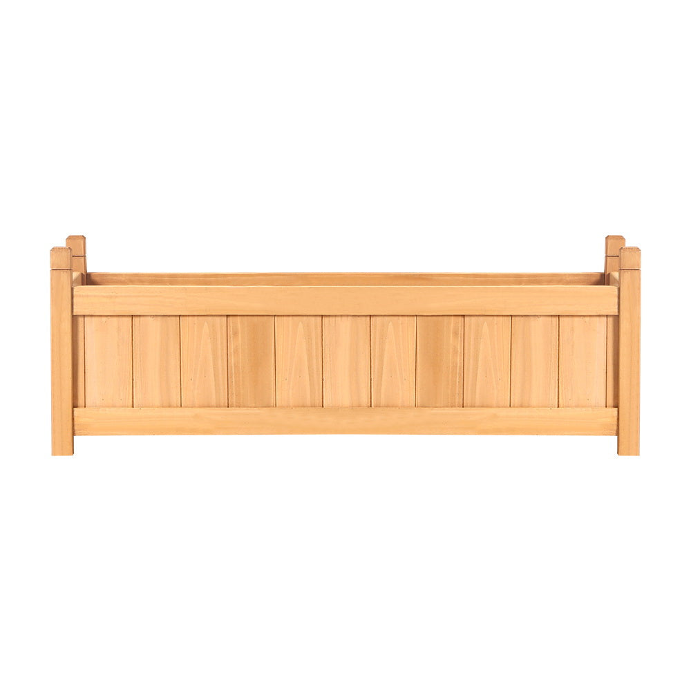 Garden Bed 90x30x33cm Wooden Planter Box Raised Container Growing