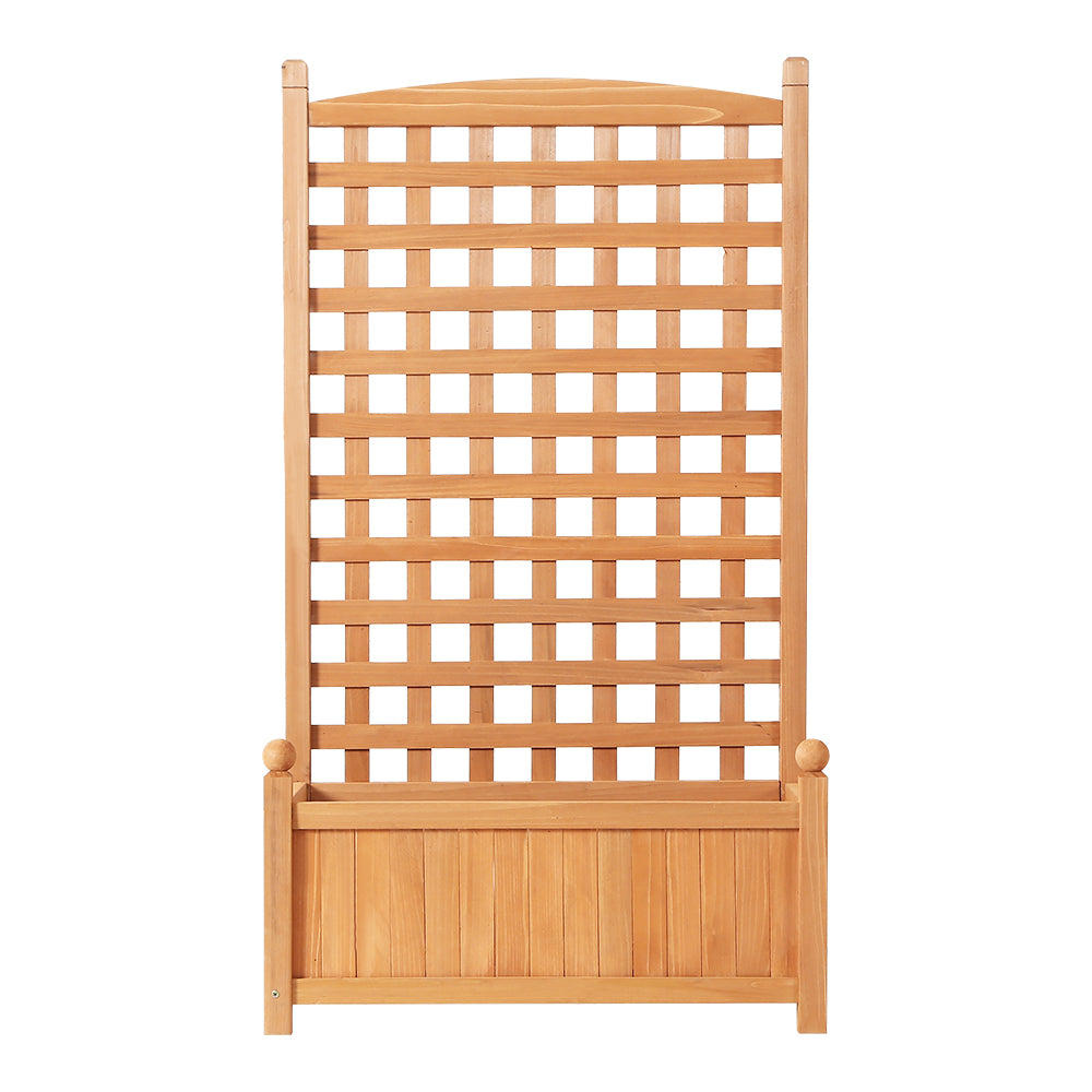 Garden Bed Wooden 64x35x115cm Planter Raised Box Container Trellis