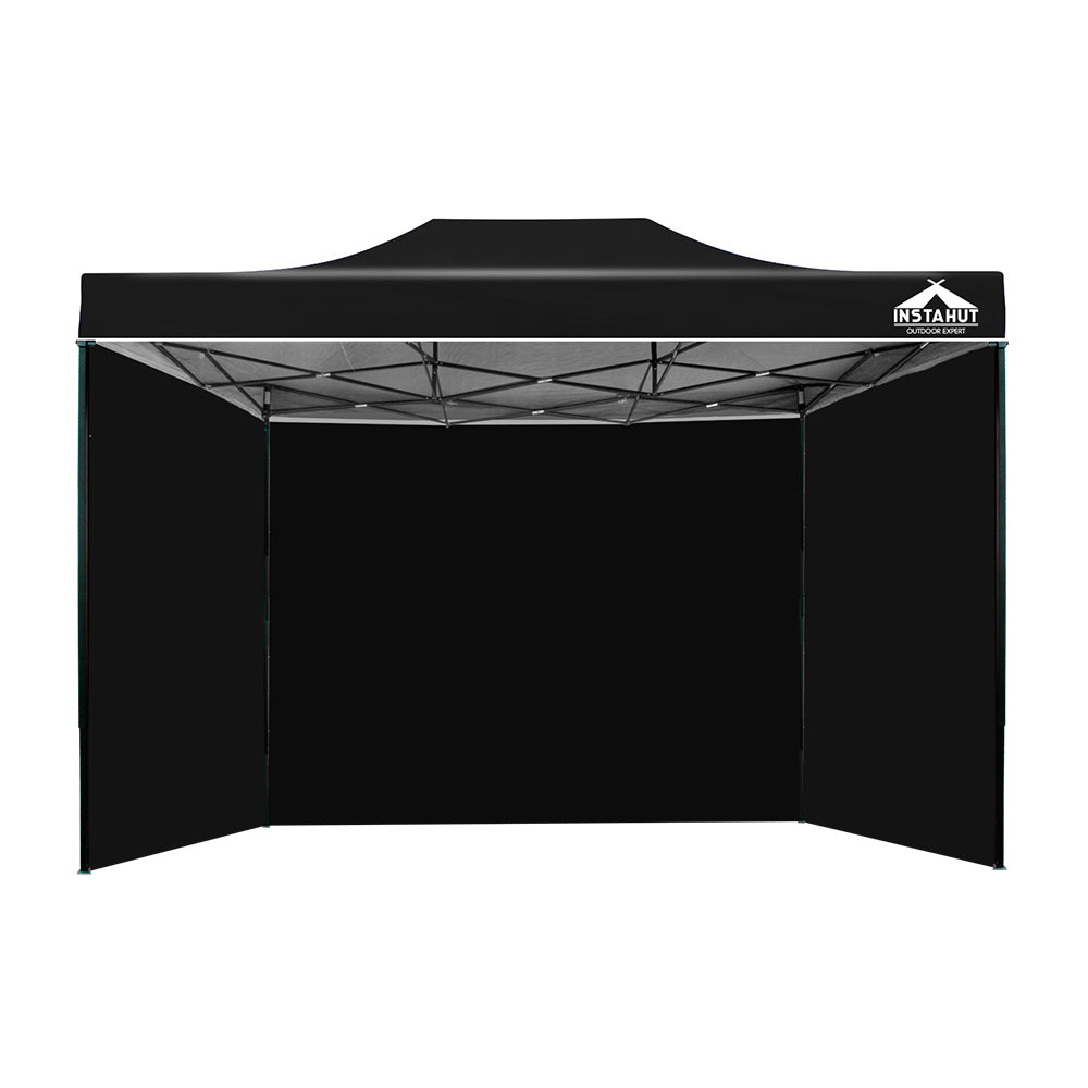 Gazebo Pop Up Marquee 3X4.5 Folding Tent Wedding Gazebos 500D Black