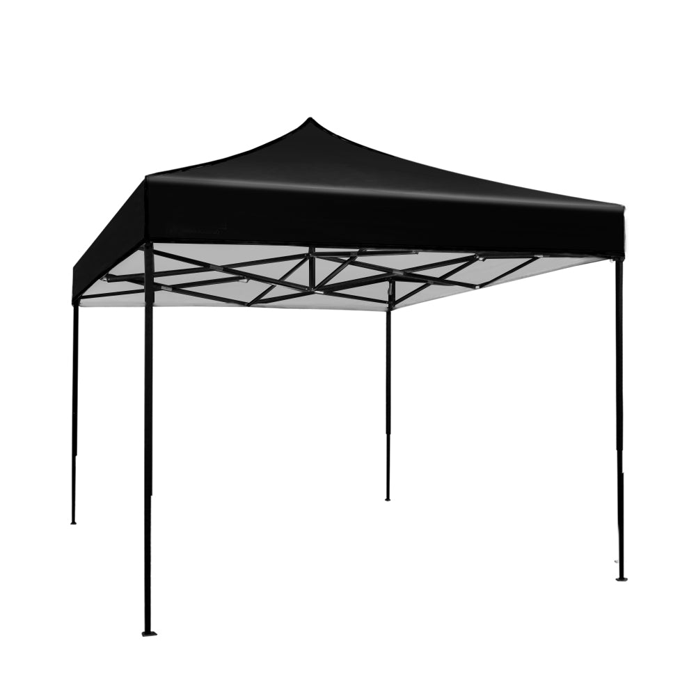 Gazebo Pop Up Marquee 3x3 Outdoor Tent Folding Wedding Gazebos Black