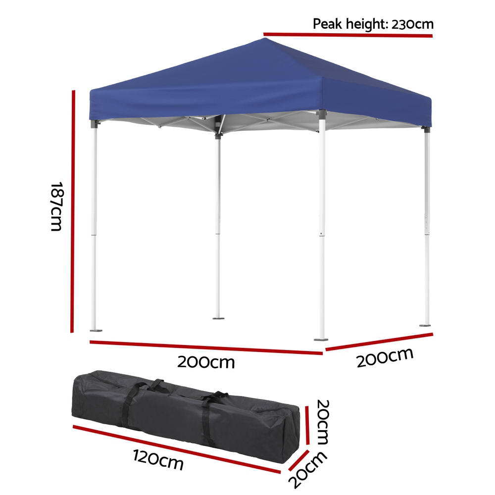 Gazebo 2x2m Outdoor Patio Garden Marquee Shade Grey