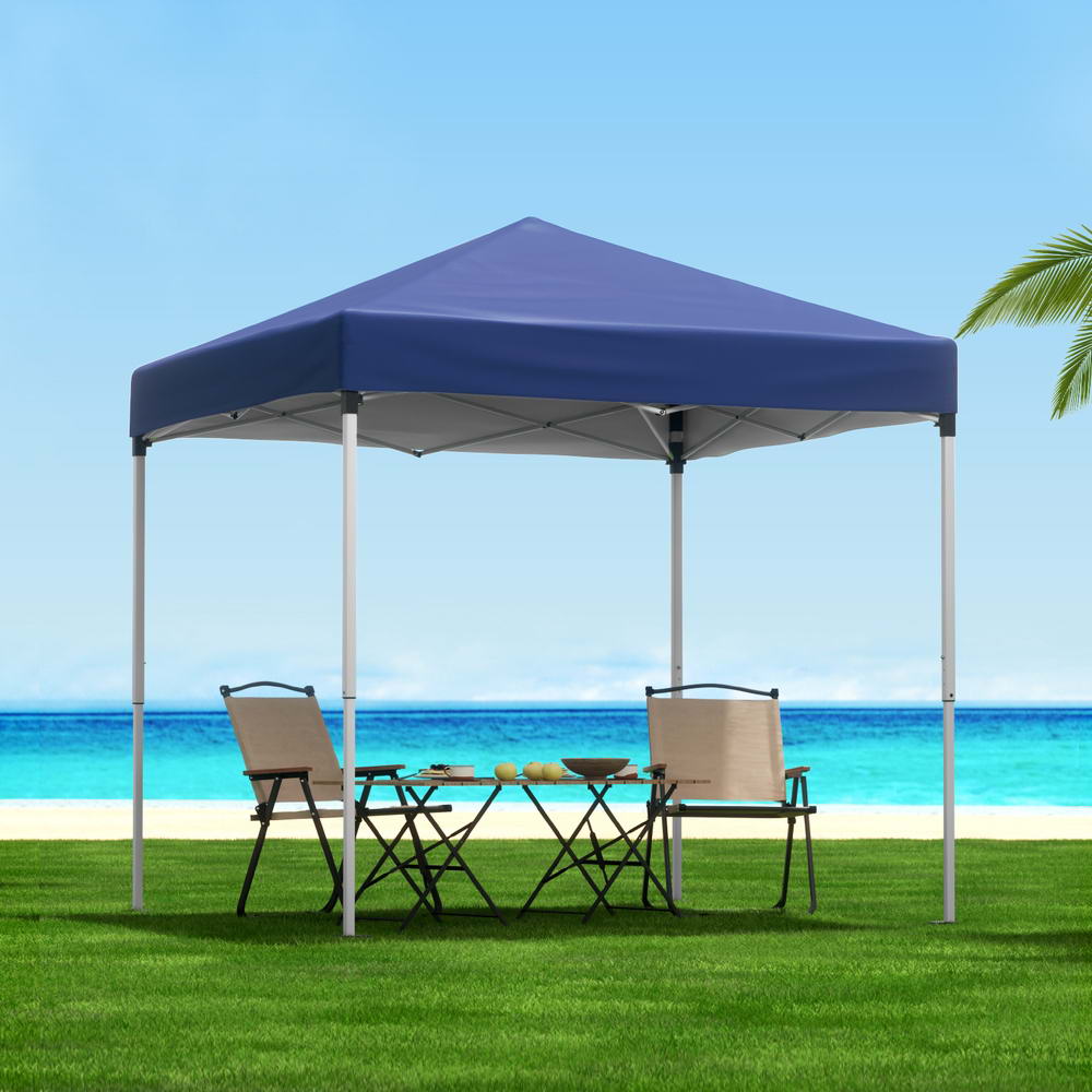 Gazebo 2x2m Outdoor Patio Garden Marquee Shade Blue/Grey