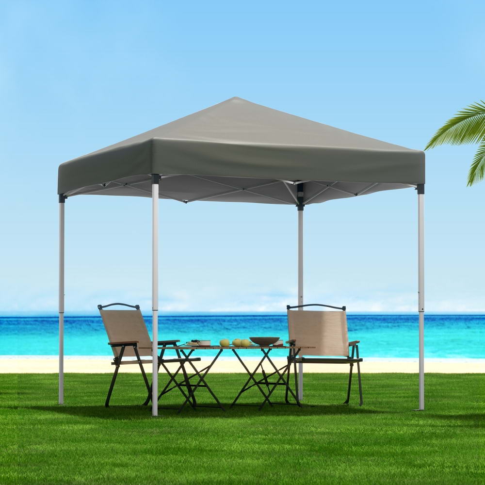 Gazebo 2x2m Outdoor Patio Garden Marquee Shade Blue/Grey