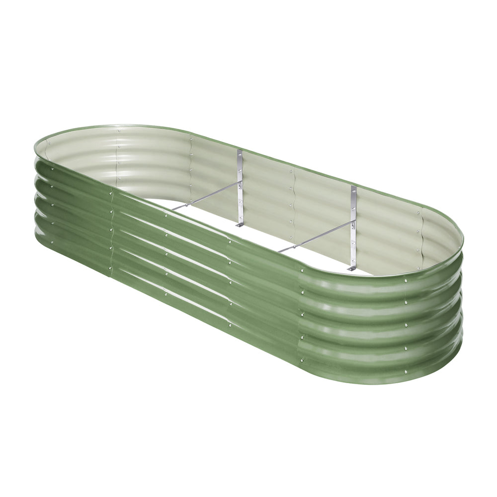 Garden Bed 240x80x42cm Planter Box Raised Container Galvanised Green