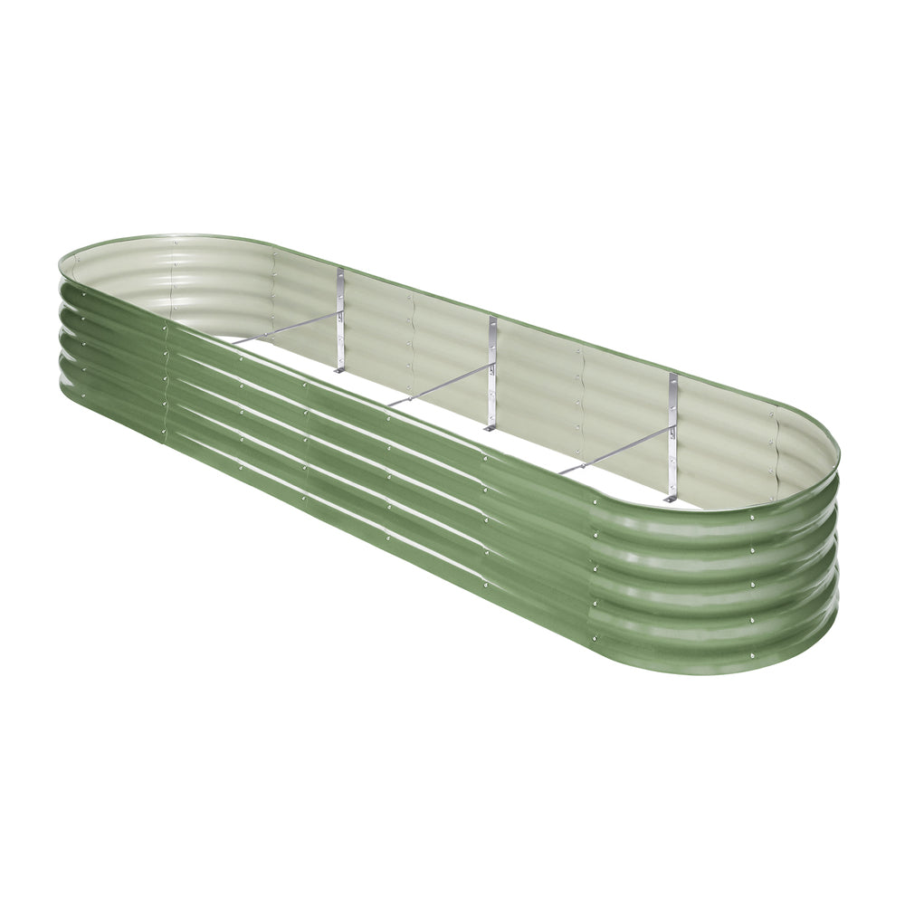 Garden Bed 320x80x42cm Planter Box Raised Container Galvanised Green