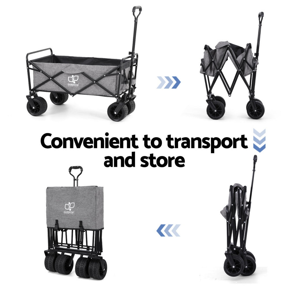 Garden Cart With Cargo Net Grey