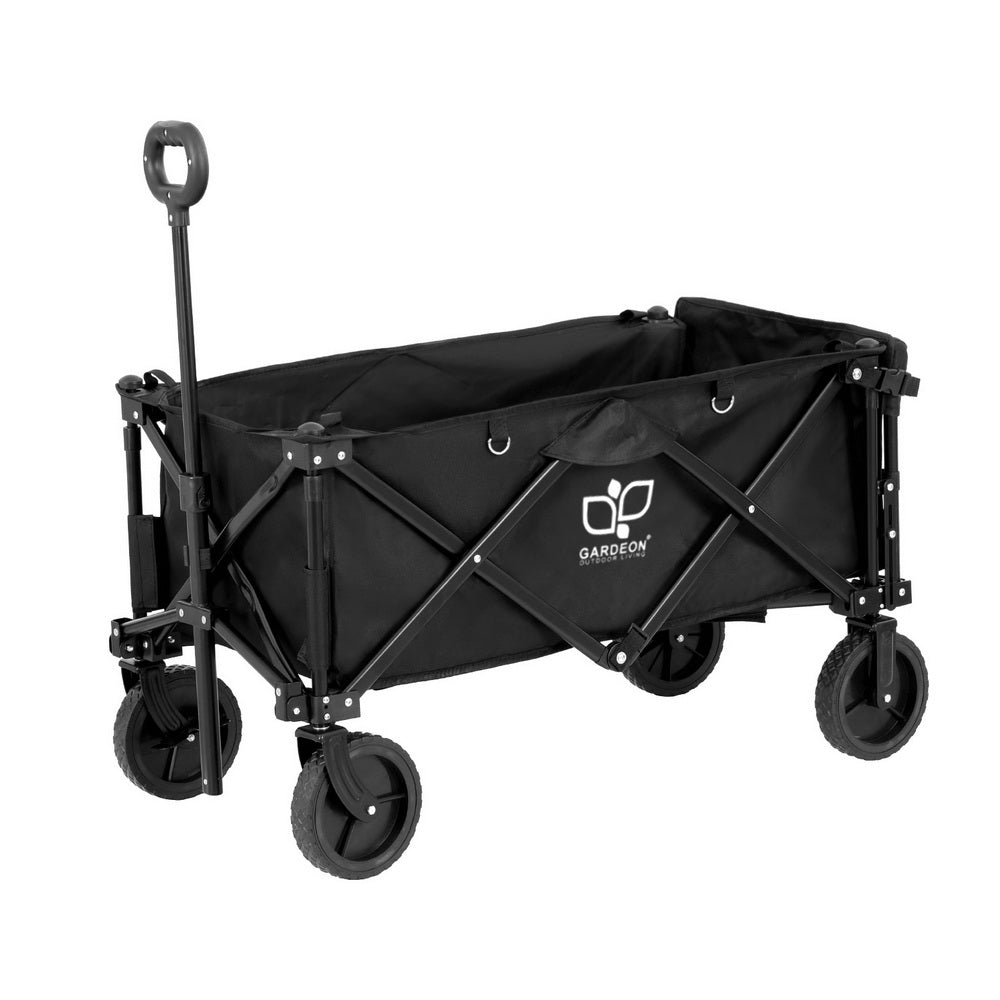 Garden Cart With Opening Rear Black