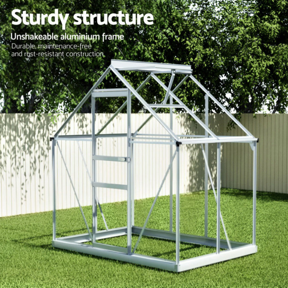 Durable Green Fingers Aluminium Greenhouse - Compact Storage Shed