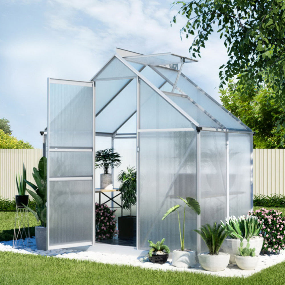 Durable Green Fingers Aluminium Greenhouse - Compact Storage Shed