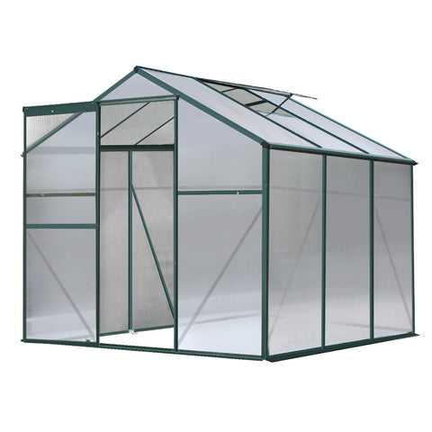 Greenhouse 1.9X1.9X1.83M Aluminium Polycarbonate Green House Garden Shed