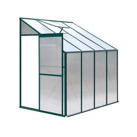 Greenhouse Lean-To Aluminium Polycarbonate Green House Garden Shed