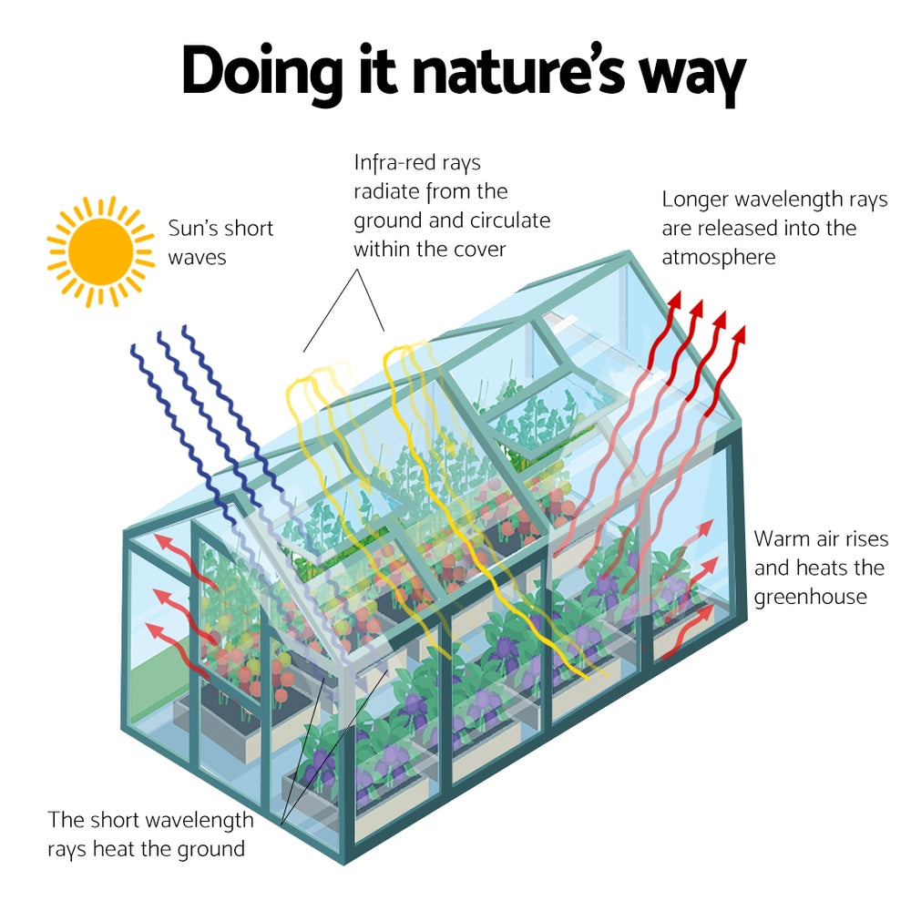 Greenhouse Aluminium Polycarbonate Green House Garden Shed