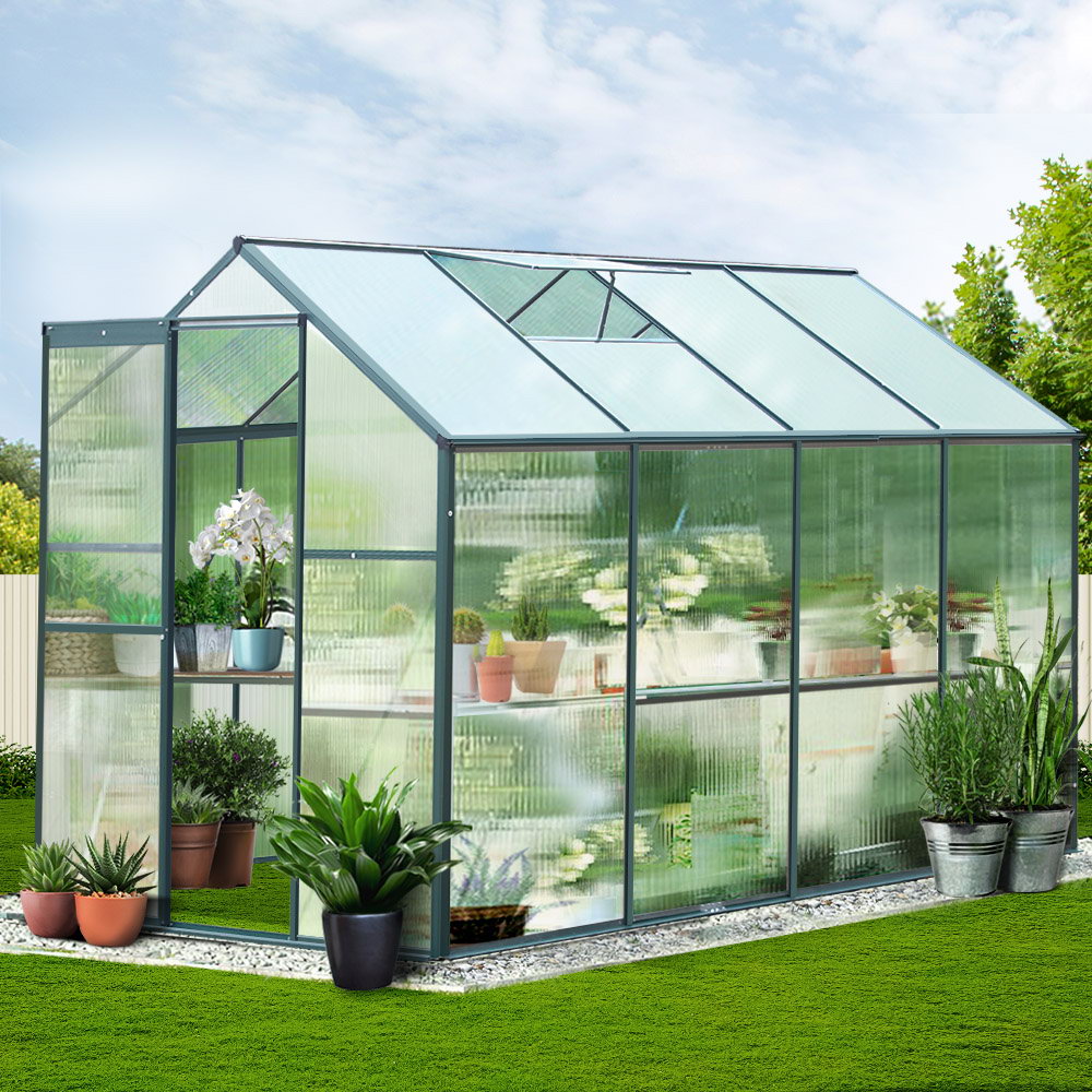 Greenhouse Aluminium Polycarbonate Green House Garden Shed