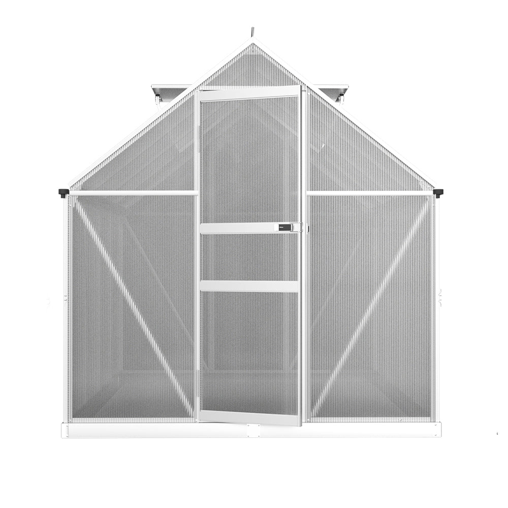 Greenhouse Aluminium Green House Polycarbonate Garden Shed 2.4X1.9M