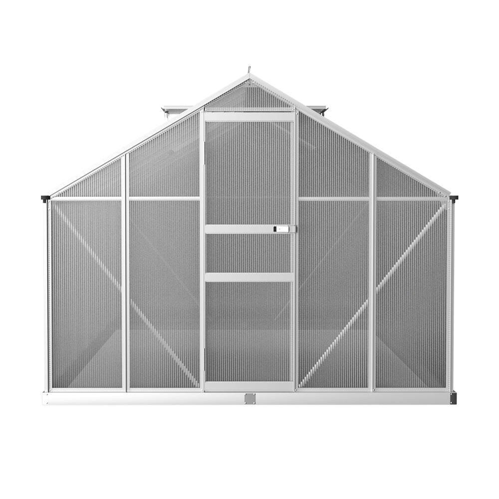 Greenhouse 3.6X2.5X1.95M Aluminium Polycarbonate Green House Garden Shed