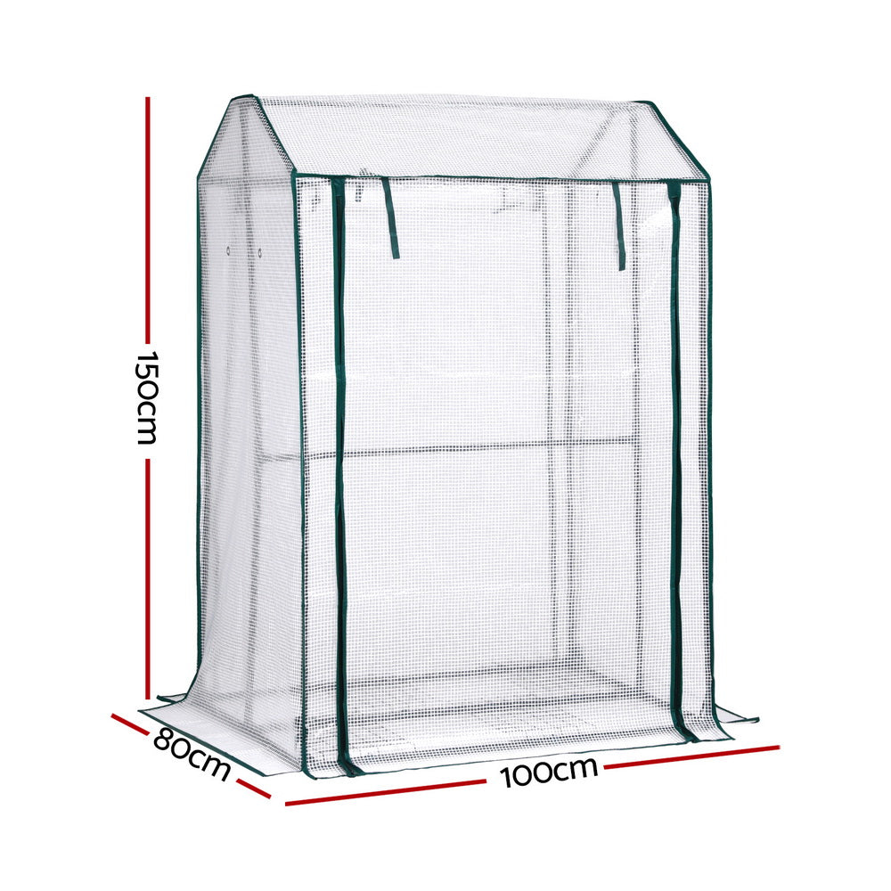 Durable Mini Greenhouse - Roll-Up Zipper Door 1.5M