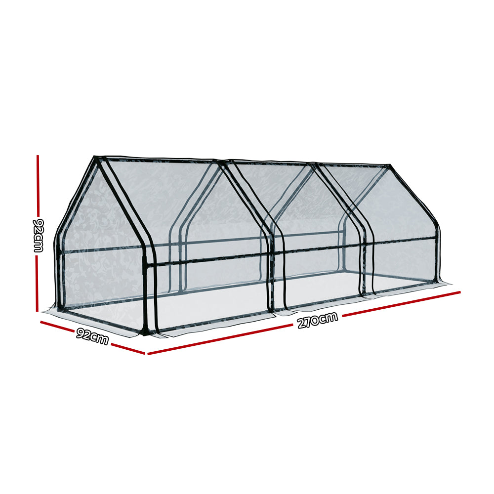 Compact Greenhouse: 270x92cm PVC Flower Garden Haven