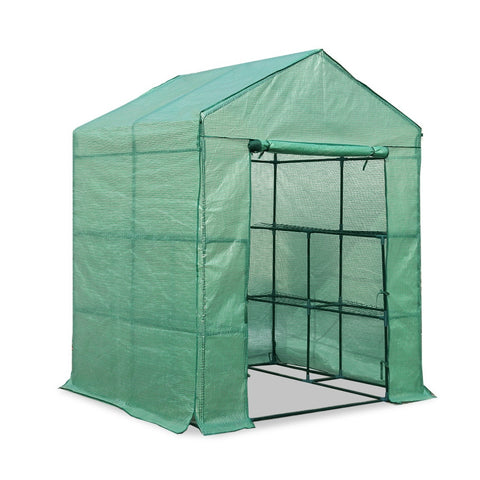 Greenhouse 1.4X1.55X2M Walk In Green House Tunnel Plant Garden Shed 8 Shelves