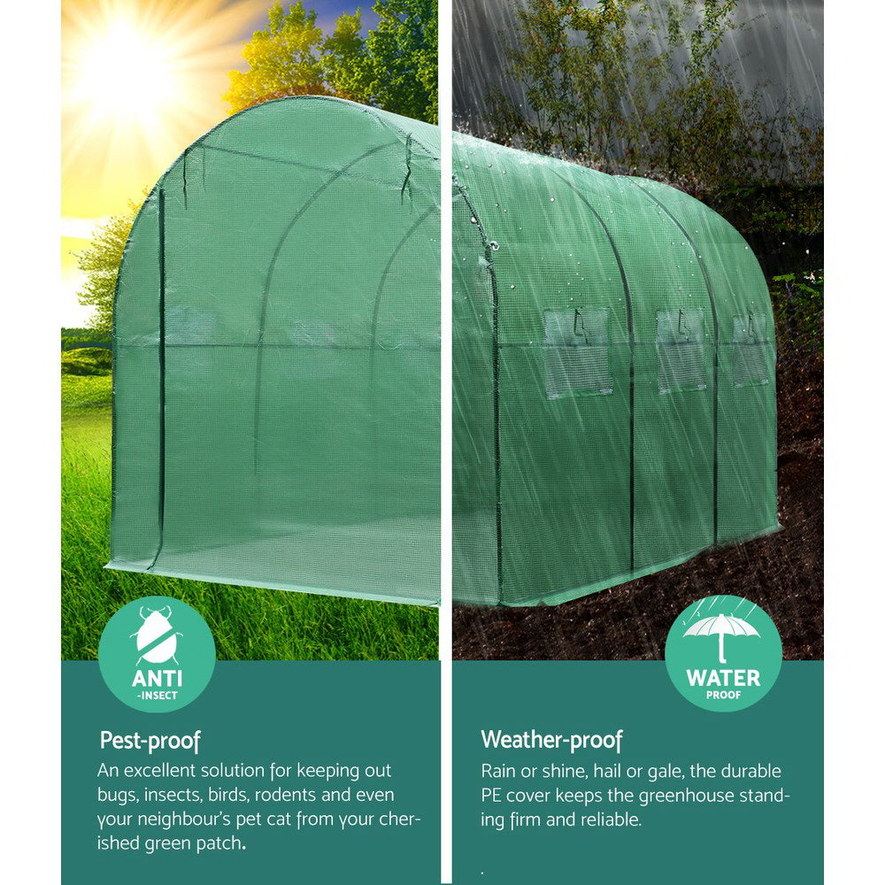 Greenfingers Walk-In Greenhouse - 3x2M Tunnel Design