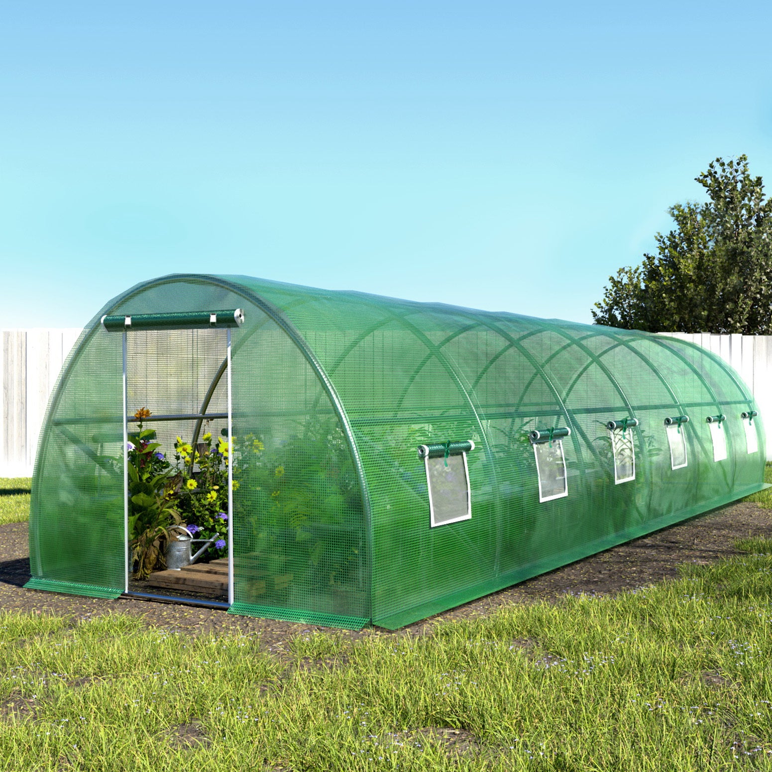 Greenhouse Walk In Green House Tunnel Plant Garden Shed Dome 9X3X2M