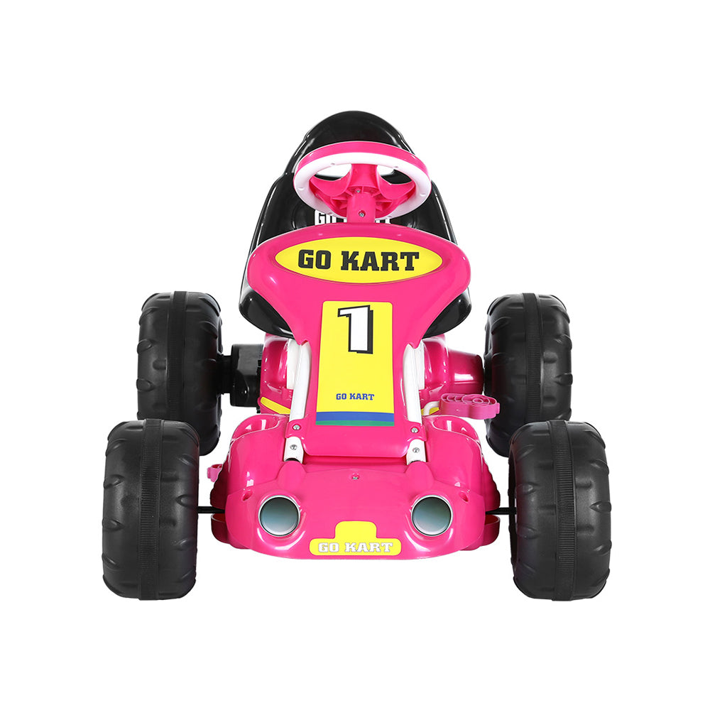 Kids Pedal Go Kart Ride On Toys Racing Car Plastic Tyre Pink