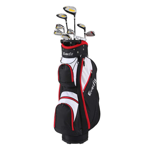 Men's Golf Club Set Right-Handed Alloy Driver with Stand Bag