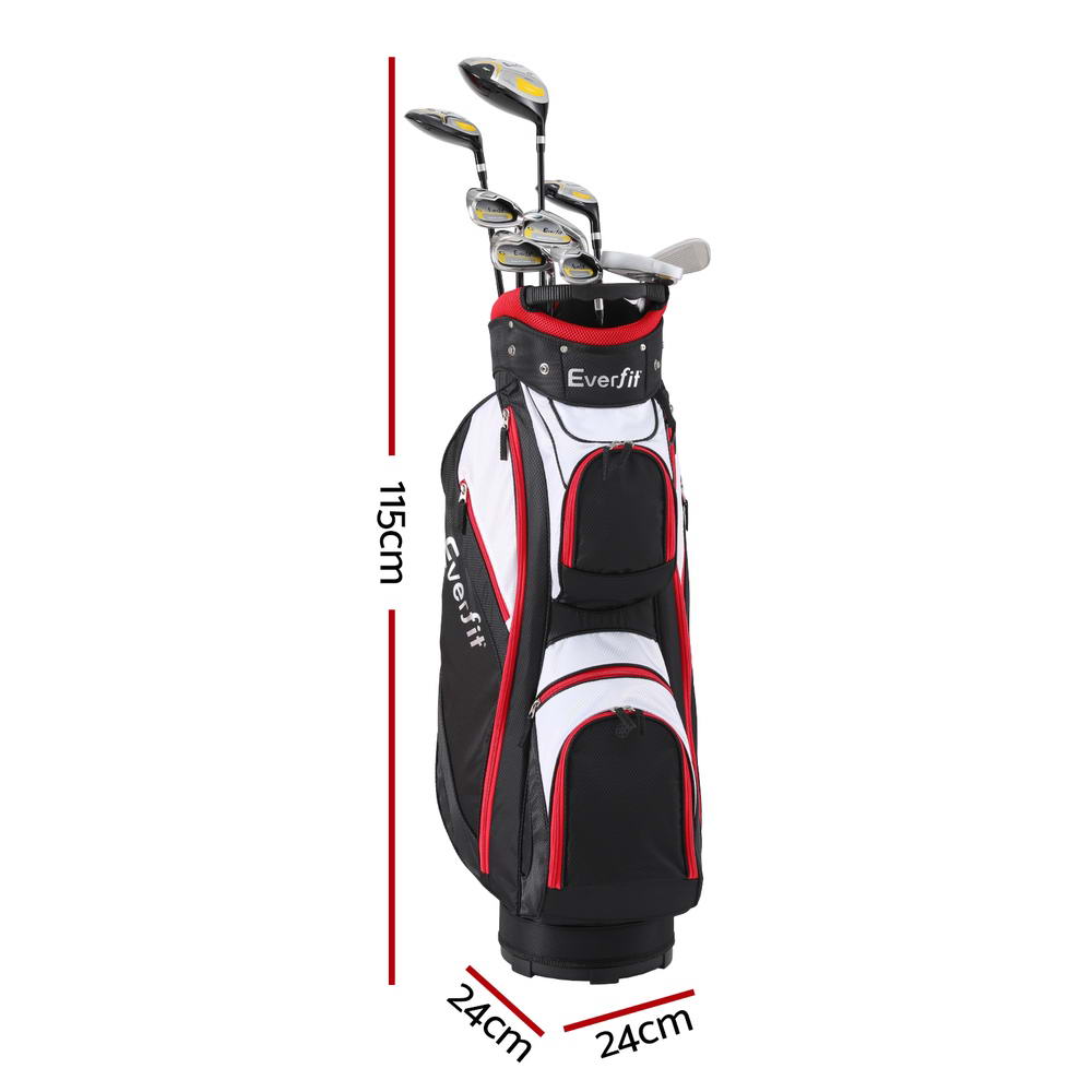 Men's Golf Club Set Right-Handed Alloy Driver with Stand Bag