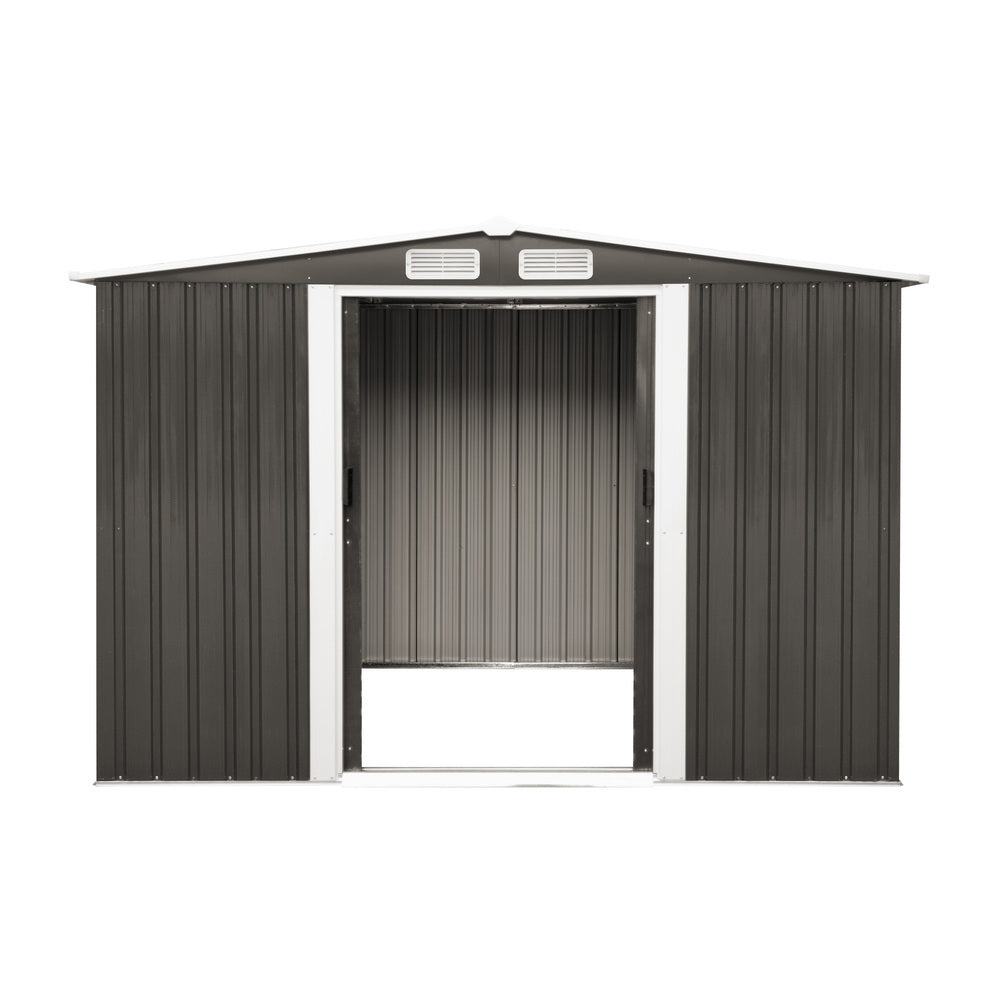 Garden Shed Outdoor Storage Sheds 2.57x2.05M Workshop Cabin Metal House