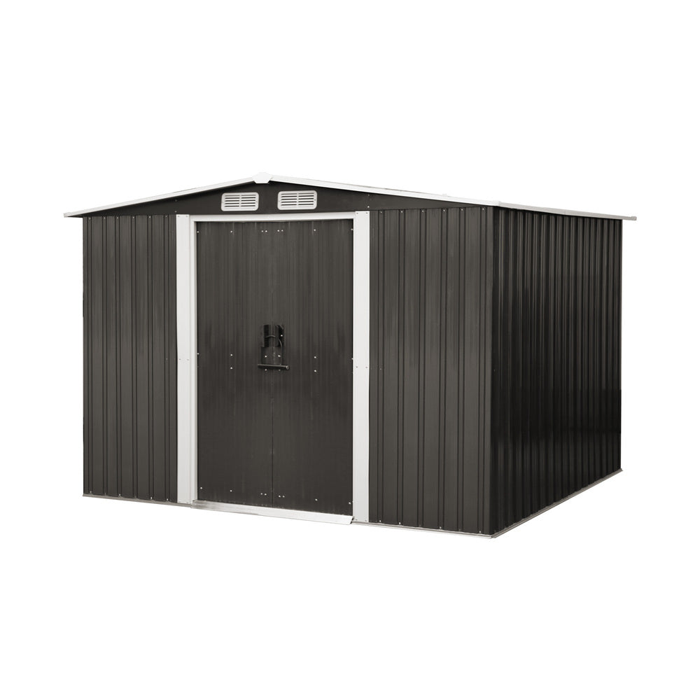 Garden Shed Outdoor Storage Sheds 2.57x2.05M Workshop Cabin Metal House