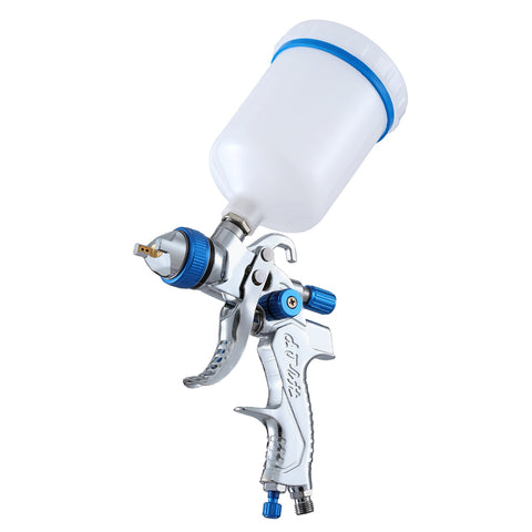 HVLP Air Spray Gun with Gravity Feed Cup and Nozzles