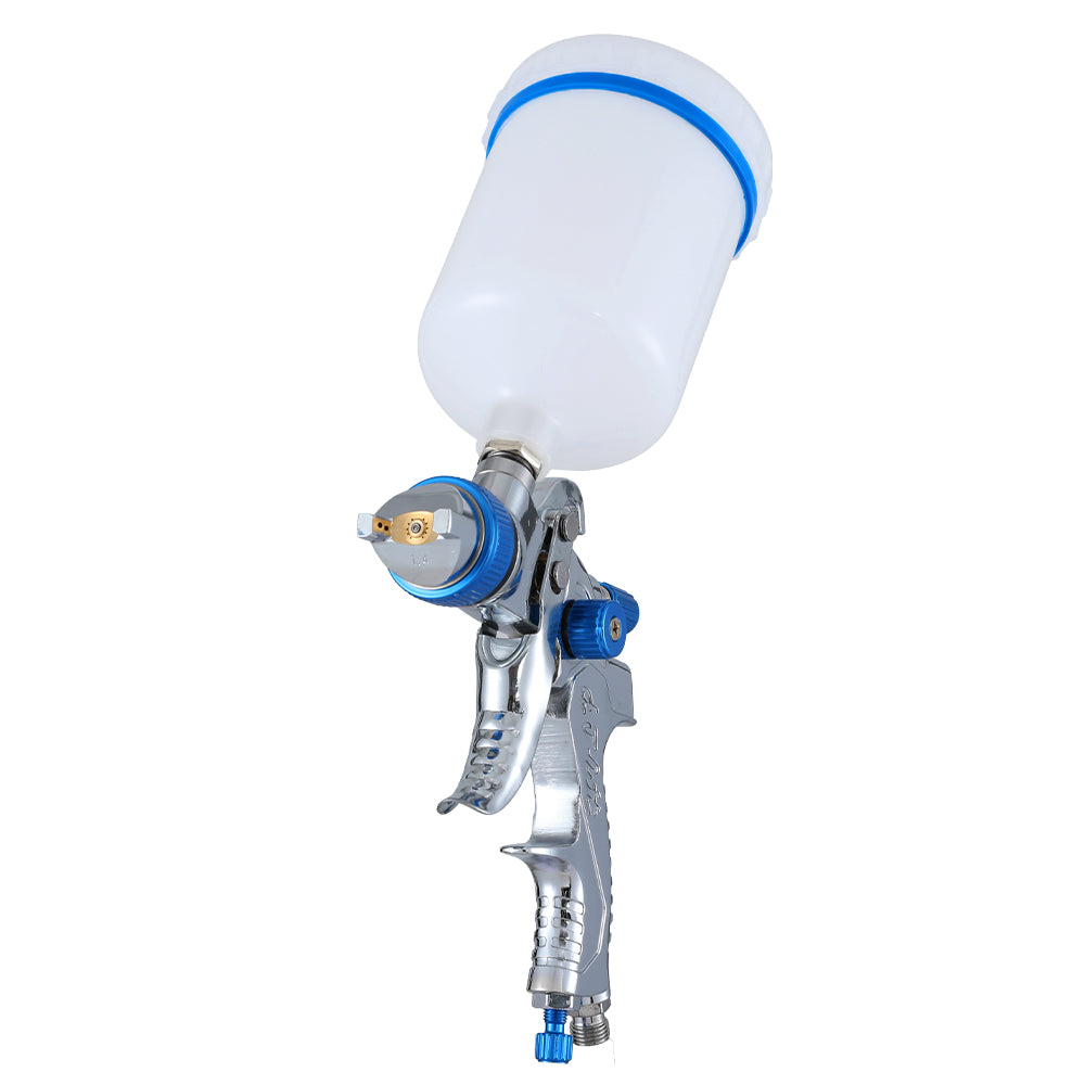 HVLP Air Spray Gun with Gravity Feed Cup and Nozzles