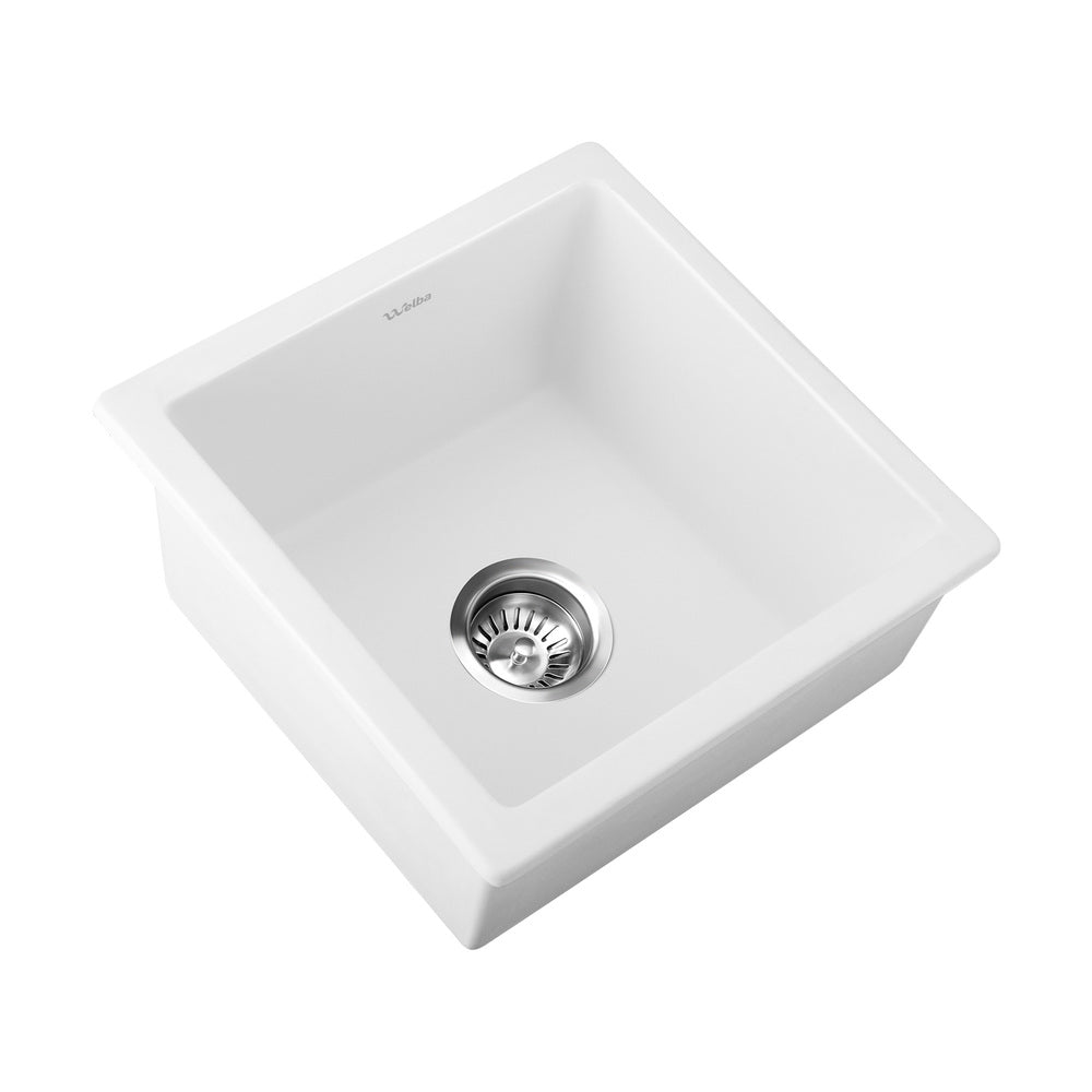 Kitchen Sink 38x38cm Granite Stone Sink Laundry Basin Single Bowl