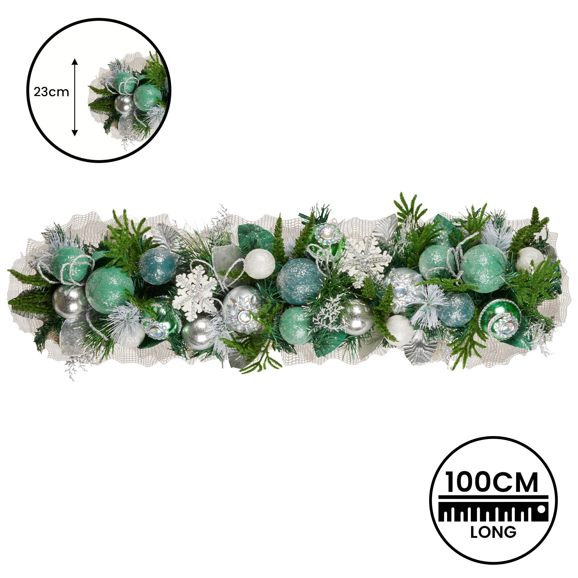 Mint Luxe Christmas Garland - 100cm