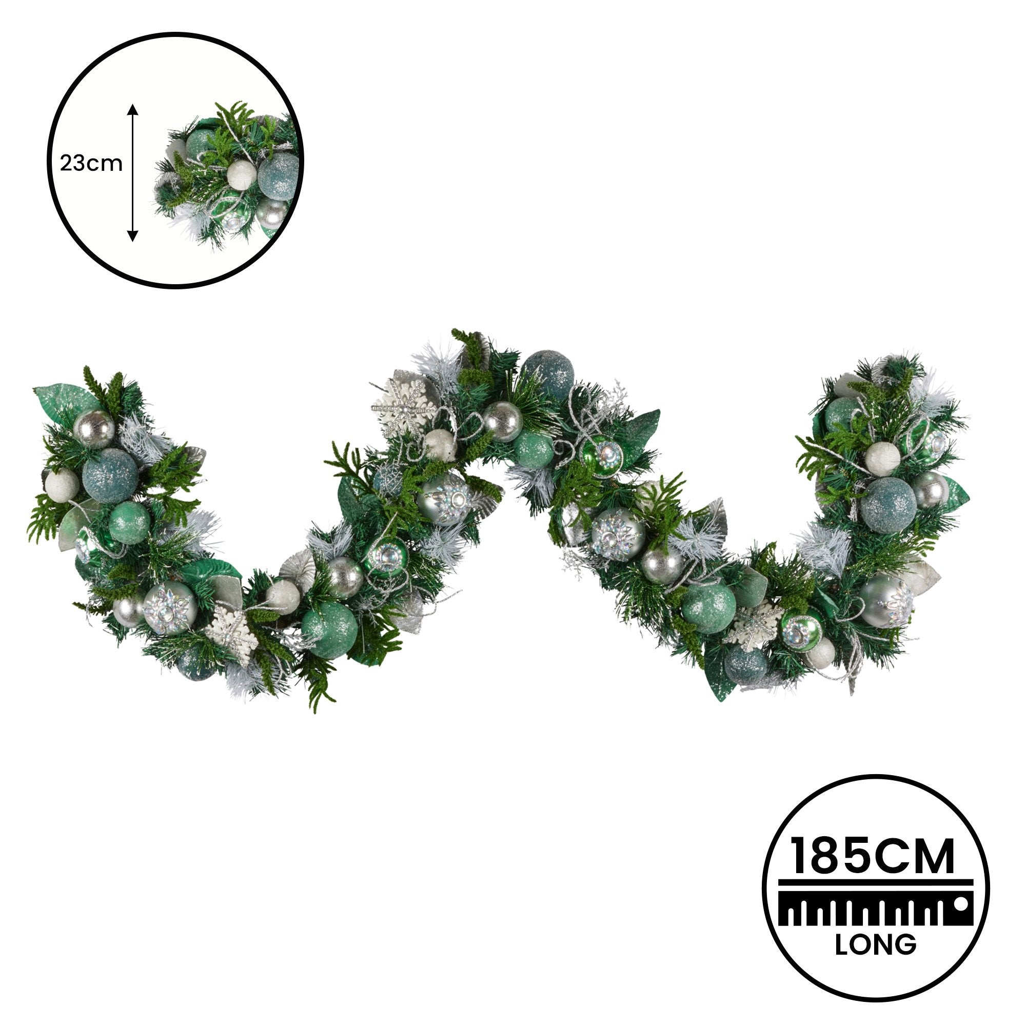 Mint Luxe Christmas Garland - 185cm