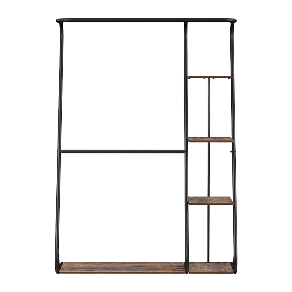 Clothes Rack Coat Stand 172cm 4-Tier Walnut