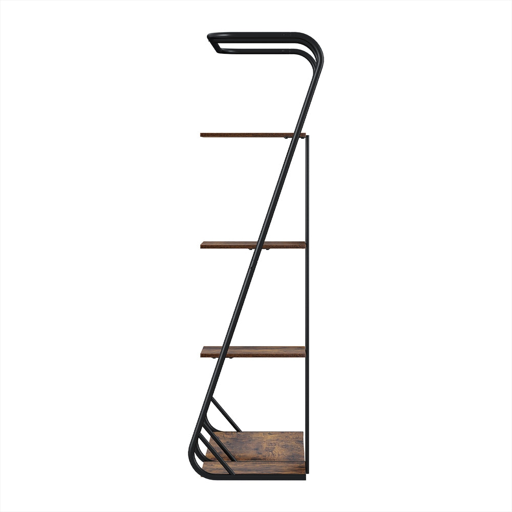 Clothes Rack Coat Stand 172cm 4-Tier Walnut