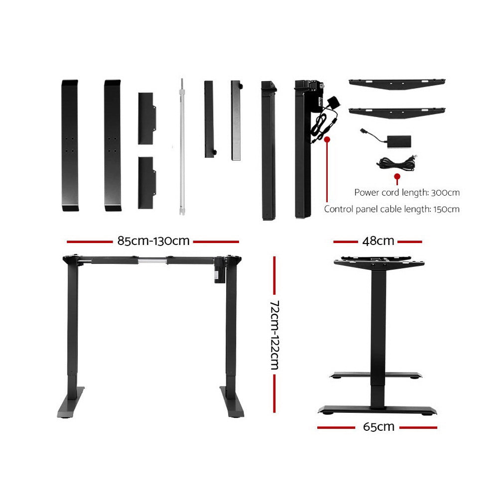 Standing Desk Motorised Electric Sit Stand Table Riser Computer Laptop Desks Black White