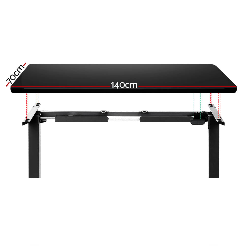 Electric Standing Desk Motorised Sit Stand Desks Table 140cm