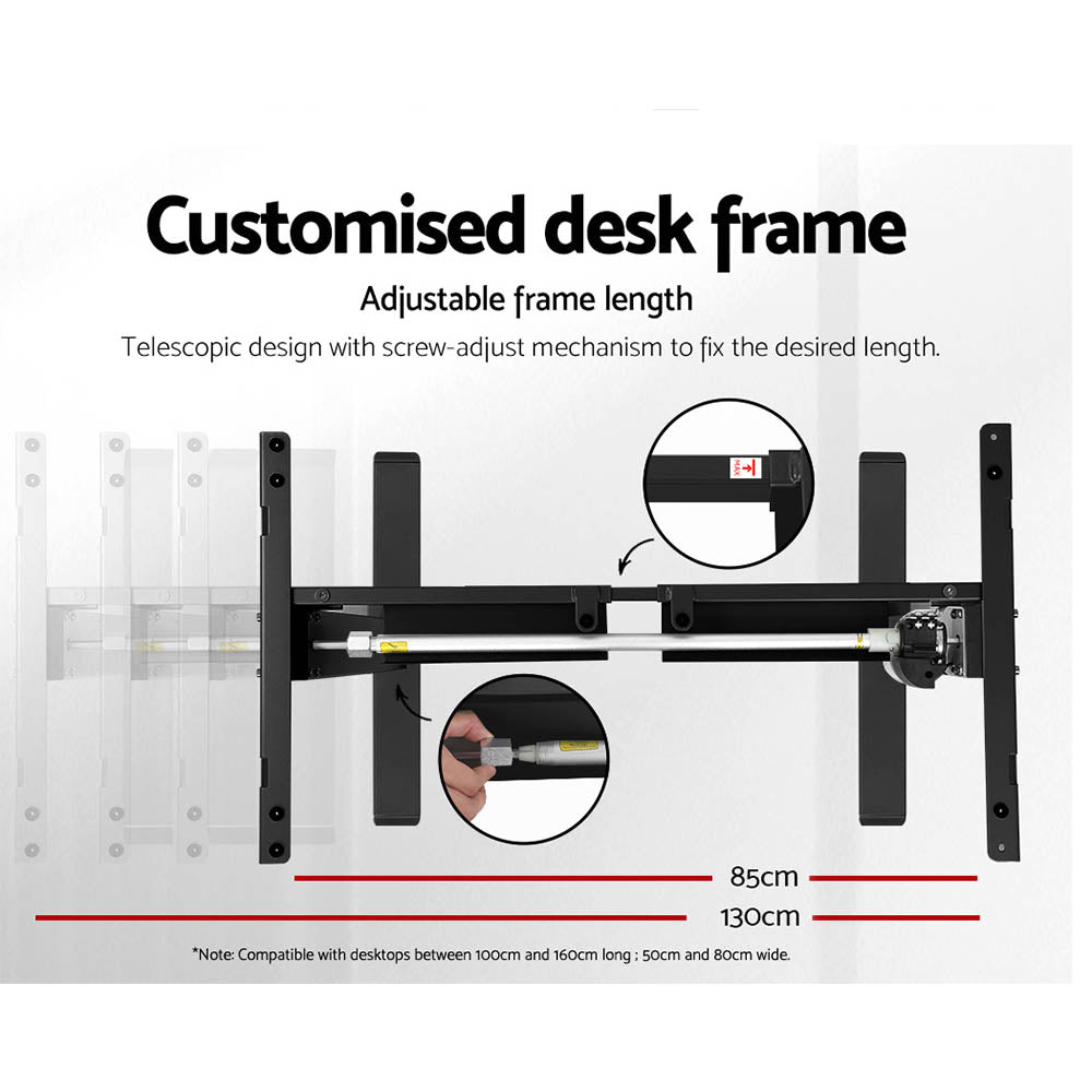 Effortless Ergonomics: Motorised Sit-Stand Desk, 140cm