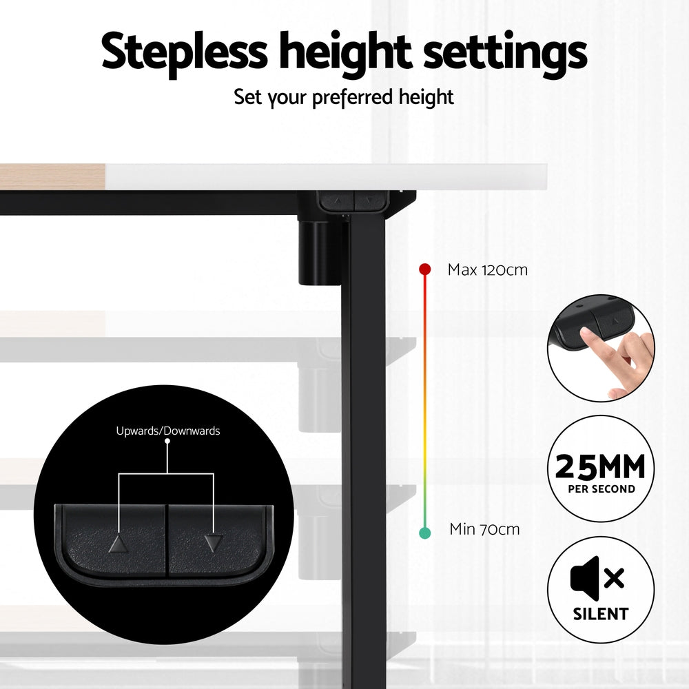 Motorised Standing Desk Sit Stand Desks 120CM/140CM