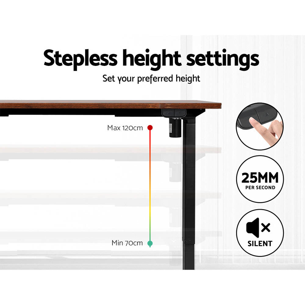 Electric Black/Grey/White Sit-Stand Desk