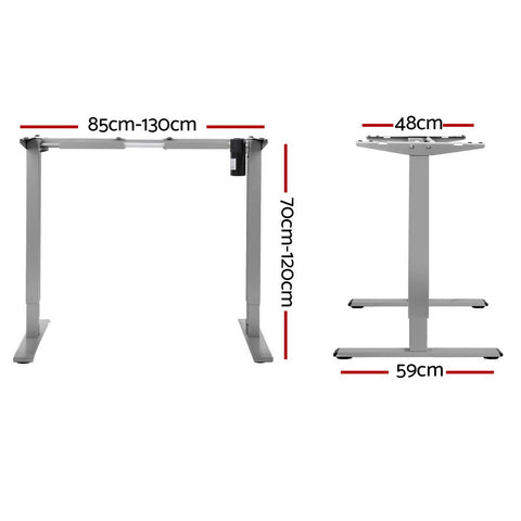 Standing Desk Frame Only Motorised Grey